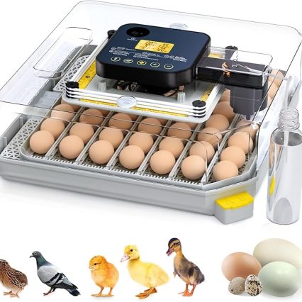 48 Egg Incubator for Hatching with Automatic Egg Turning and Humidity Control, Egg Candler, Poultry Egg Incubator for Chicken, Ducks, Goose, Pigeon, Quail, ideal for Farm,...