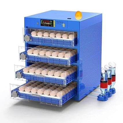 Automatic Egg Incubator, Large Incubators for Hatching Eggs with Automatic Egg Turning & Temperature Control, Poultry Hatcher Machine for Chicken Duck Goose Quail Bird (256 Eggs)
