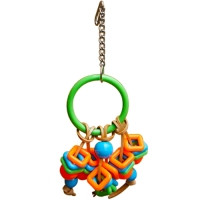 Plastic Ring With Leather Toy