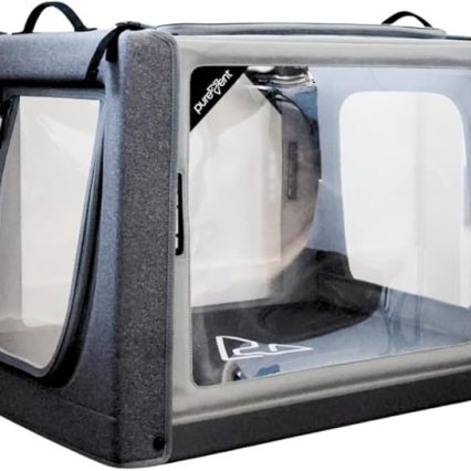 PureVent Pet Oxygen Chamber - Safe Veterinary-Grade Oxygen Therapy Cage for Dogs, Cats, Birds and Animals - Built-in Ventilation for Pets up to 30lbs